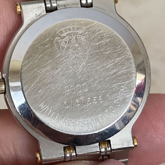 Vintage GUCCI 9000M Gold Plated & Stainless Steel Wristwatch - Unisex - Picture 14 of 16